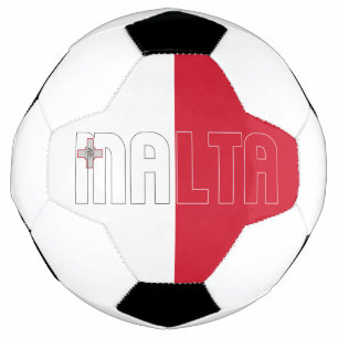 Ballon De Foot Drapeau Malte Bicolor Patriotique