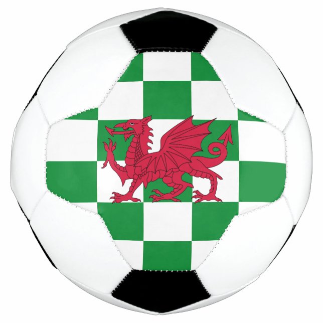 Ballon De Foot Drapeau mystique de dragon celtique rouge du Pays  (Devant)