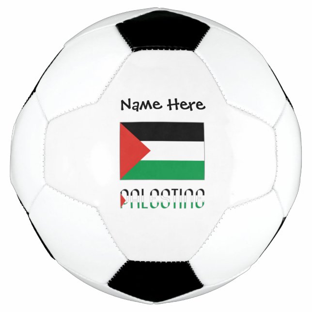Ballon De Foot Drapeau palestinien avec votre nom Socc (Devant)