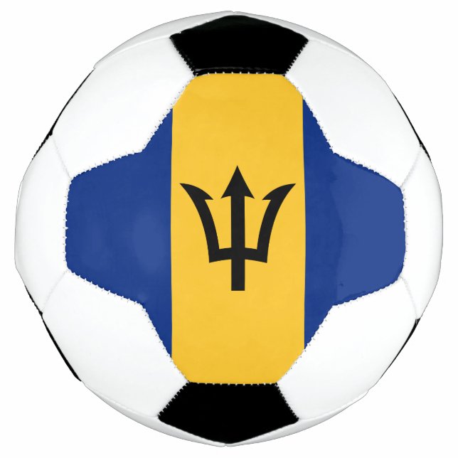 Ballon De Foot Drapeau patriotique de la Barbade (Devant)