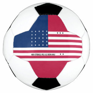 Ballon De Foot Drapeau patriotique de l'atoll de Bikini