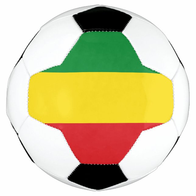 Ballon De Foot Drapeau rastafarien Rasta Ethiopie (Devant)