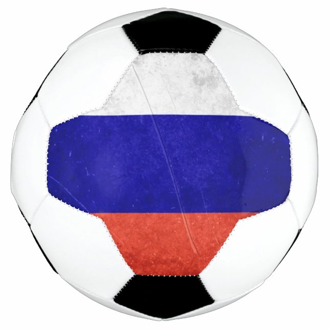 Ballon De Foot Drapeau russe Grunge (Devant)