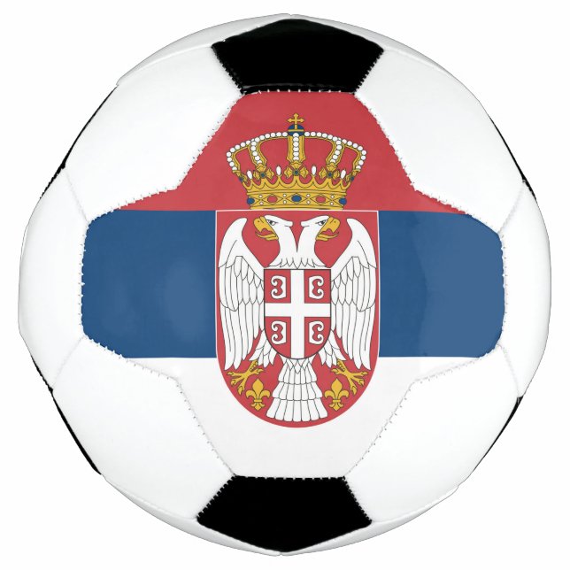 Ballon De Foot Drapeau Serbie (Devant)