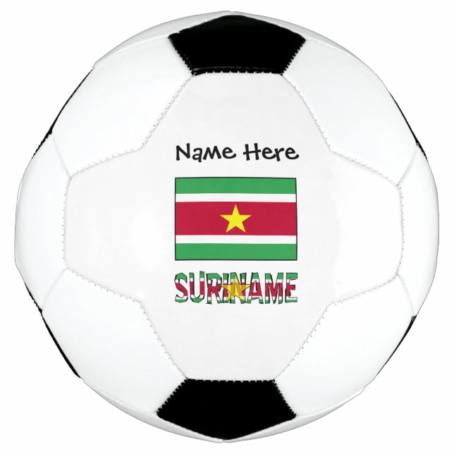 Ballon De Foot Drapeau Surinamais Personnalisé (Devant)