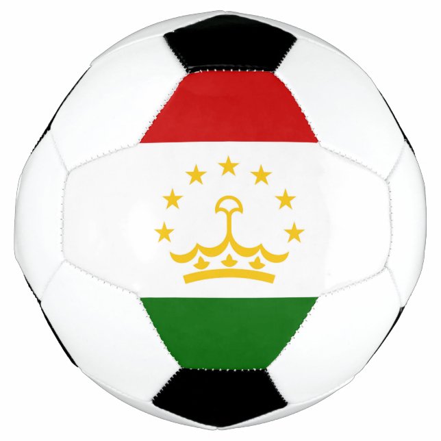 Ballon De Foot Drapeau Tadjikistan (Devant)