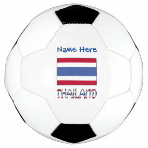 Ballon De Foot Drapeau thaïlandais thaï bleu nom personnalisé