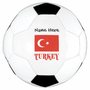 Ballon De Foot Drapeau Turc Personnalisé Nom Turquie 