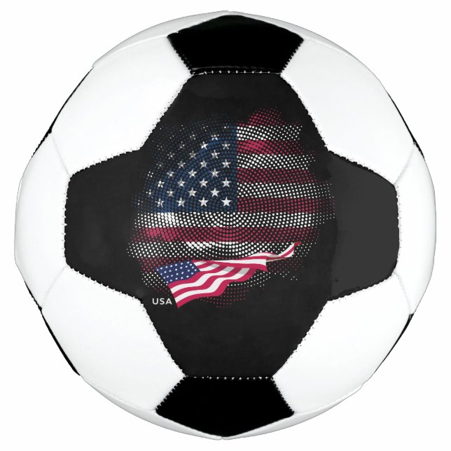 Ballon De Foot Drapeau USA (Devant)