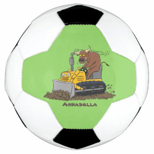 Ballon De Foot Drôle bulldozer de conduite de taureaux