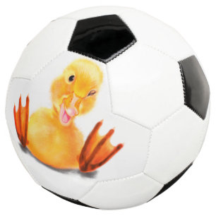 Ballon De Foot Drôle Canard Jaune Wink - Hallo Smile 