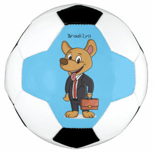 Ballon De Foot Drôle chien en costume d'entreprise dessin animé