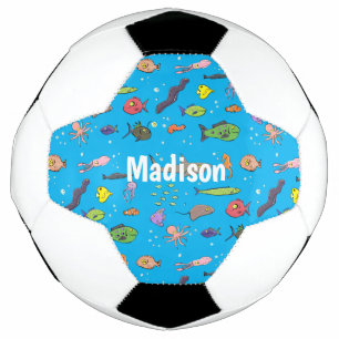 Ballon De Foot Drôle des créatures marines dessin motif