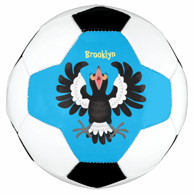 Ballon De Foot Drôle dessin animé de Magpie australienne (Devant)