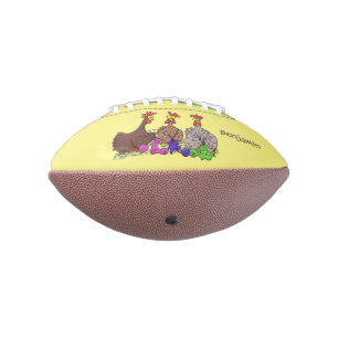 Ballon De Foot Drôle dessin animé de poulets de tricot