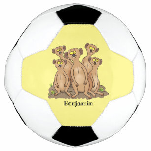 Ballon De Foot Drôle dessin de la famille meerkat