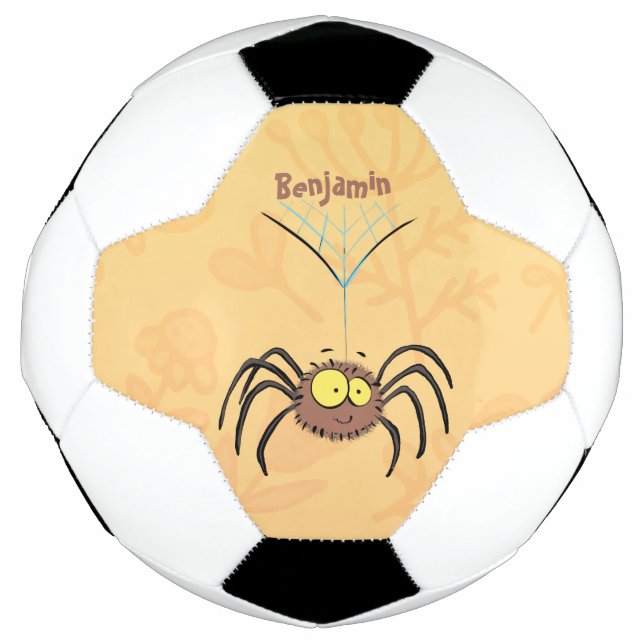 Ballon De Foot Drôle mignon dessin animé d'araignée moelleuse (Devant)
