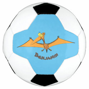 Ballon De Foot Drôle mignon dessin animé de pterodactyle volant o