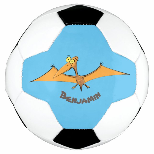 Ballon De Foot Drôle mignon dessin animé de pterodactyle volant o (Devant)