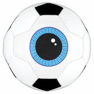Ballon De Foot Drôle Mignonne Bleu Eyeball