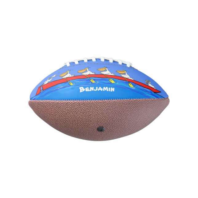 Ballon De Foot Drôle pélicans rameurs dessin animé (Tourné à 270°)