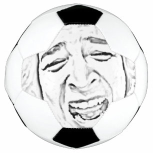 Ballon De Foot Drôle Rire Visage Design de dessin