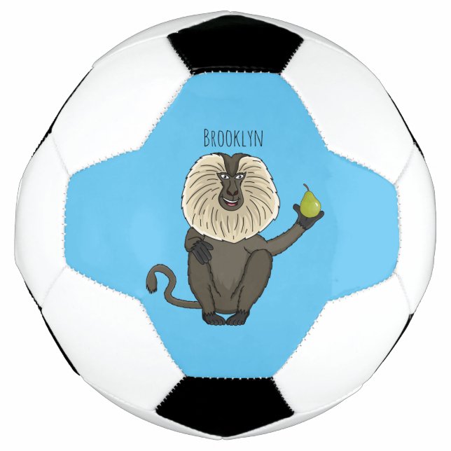 Ballon De Foot Drôle singe-singe macaque à queue de lion (Devant)