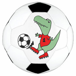 Ballon De Foot Drôle T-rex Dinosaure Jouer au football