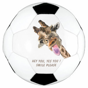 Ballon De Foot Drôle Tongue Giraffe Sortie et lavabo Jouant - So