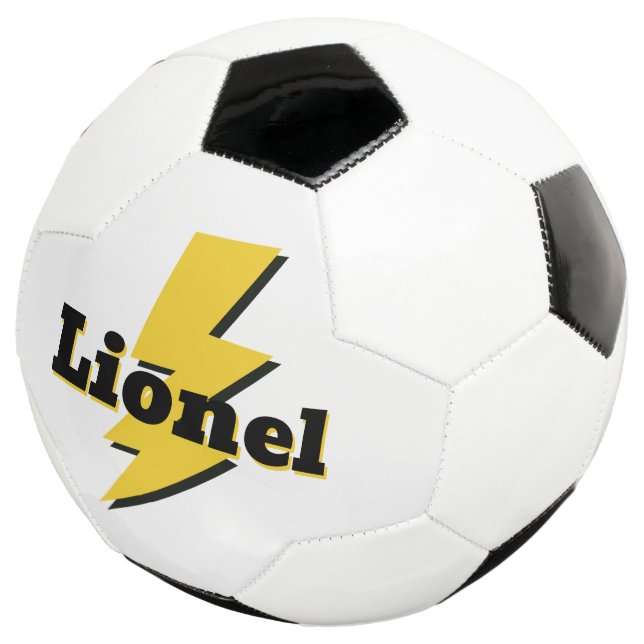 Ballon De Foot Éclair jaune frappant un éclair de logo personnali (3/4)