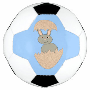 Ballon De Foot Écouter du lapin de l'oeuf Bouton de soccer bizarr