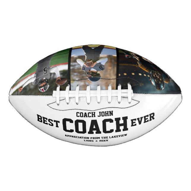 Ballon De Foot Editable Football Coach Appreciation Photo Design (Devant)