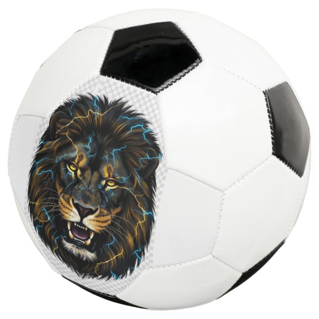 Ballon De Foot Electric Thunder Lion Soccer Ball (3/4)