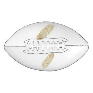 Ballon De Foot Elegant Golden Feather Illustration - Aesthetic Pi