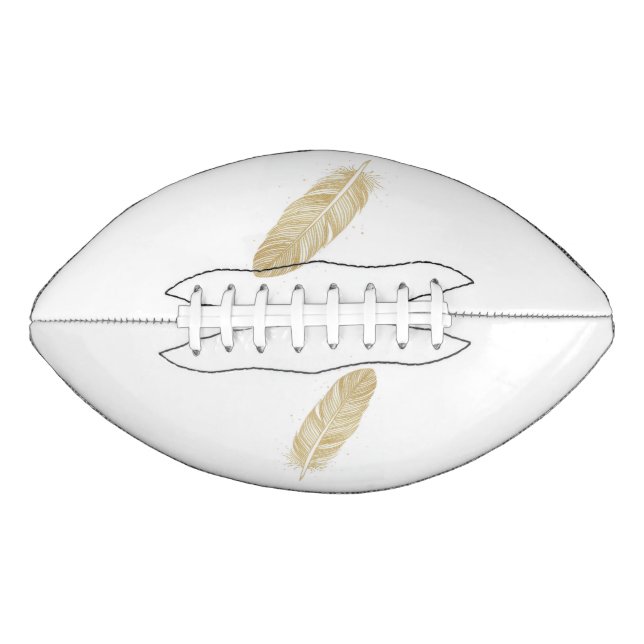 Ballon De Foot Elegant Golden Feather Illustration - Aesthetic Pi (Devant)
