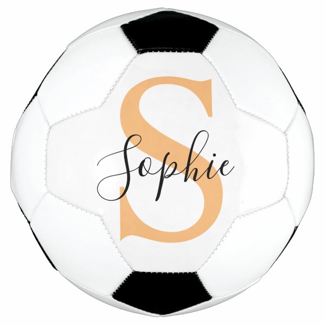 Ballon De Foot Elegant Script Custom Name Personalized Gift (Devant)