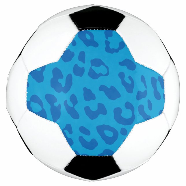 Ballon De Foot Empreinte de léopard Pale Blues  (Devant)