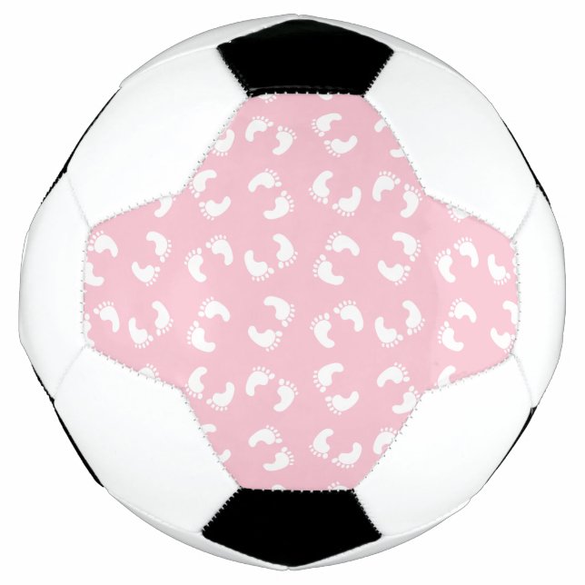 Ballon De Foot Empreintes de Bébé, Pieds de Bébé, Traces de Pas,  (Devant)