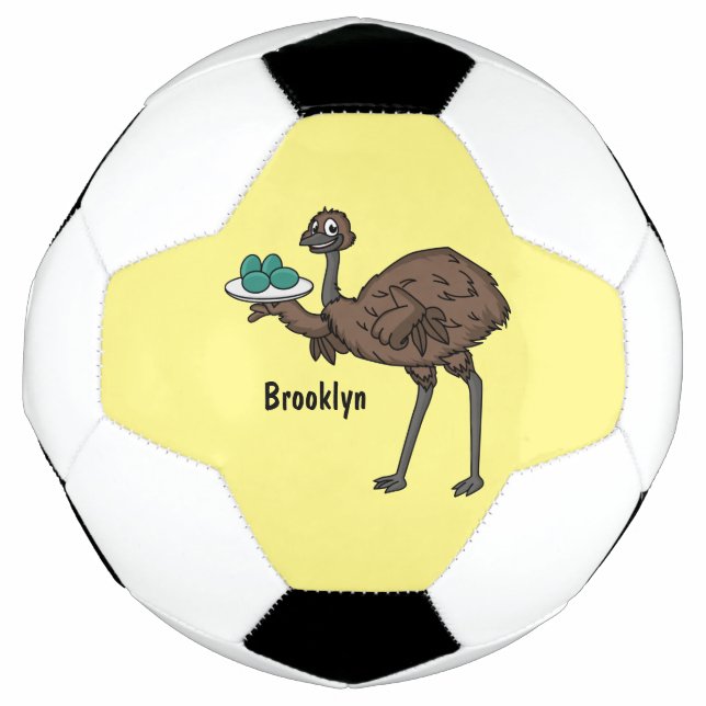 Ballon De Foot Emu avec dessin animé d'oeufs (Devant)