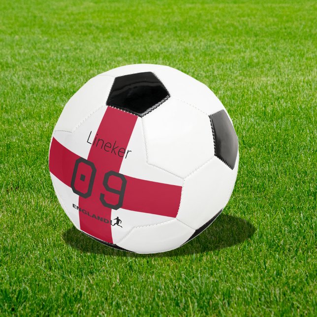 Ballon De Foot England Flag Pride Custom Name Number Soccer (Créateur téléchargé)