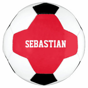 Ballon De Foot Équipe sportive personnalisée rouge blanc personna
