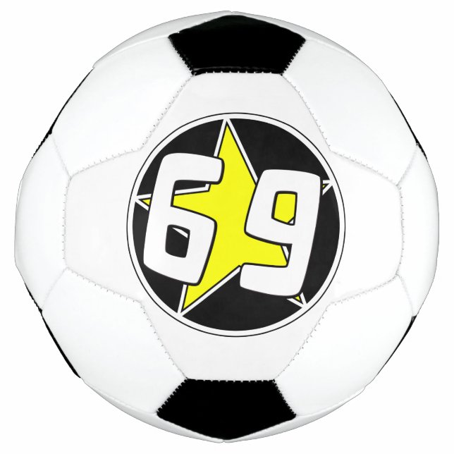 Ballon De Foot Étoile jaune 69 (Devant)