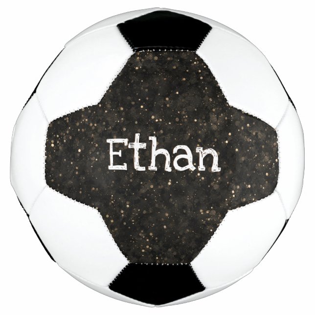Ballon De Foot Étoiles dans l'espace Nom simple moderne élégant (Devant)
