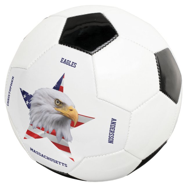 Ballon De Foot Etonnant Aigle, Drapeau Américain, Étoile (3/4)