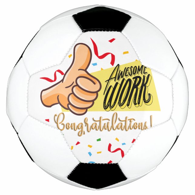 Ballon De Foot félicitations de travail impressionnantes (Devant)