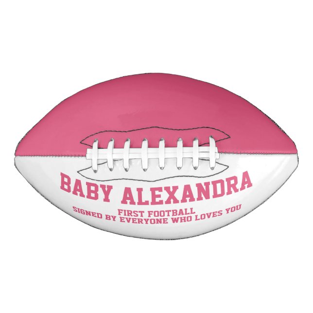 Ballon De Foot Fête de naissance de bébé fille rose (Devant)