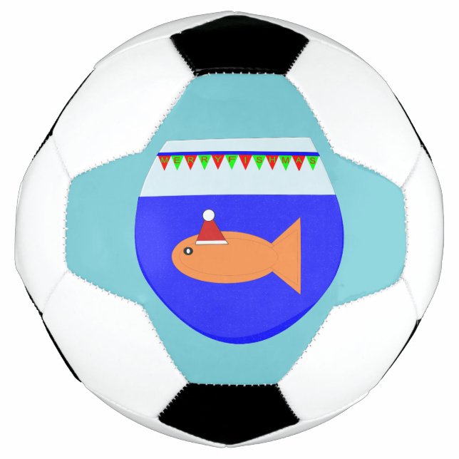 Ballon De Foot Fête de Noël Boule de football de poisson rouge (Devant)
