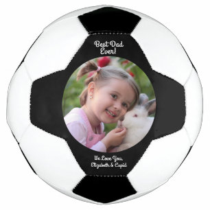 Ballon De Foot Fête du Père de la photo moderne Best Papa Ever