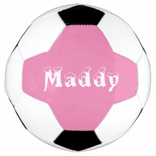 Ballon De Foot Fille balle de football blanche et rose personnali
