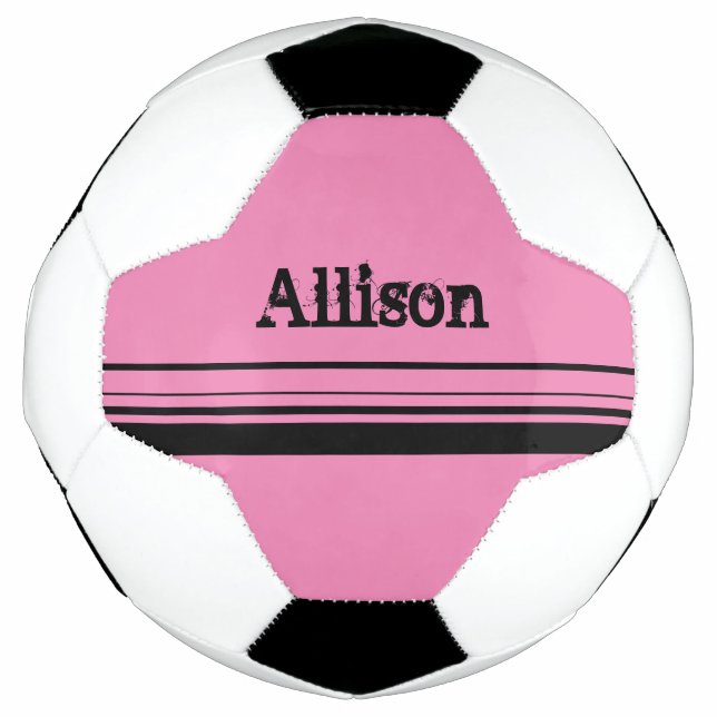 Ballon De Foot Filles Customisées balle de football rose (Devant)